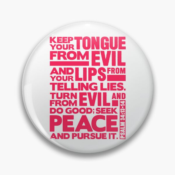 Item preview, Psalm 34:13-14 Keep Your Tongue From Evil designed and sold by plushism.