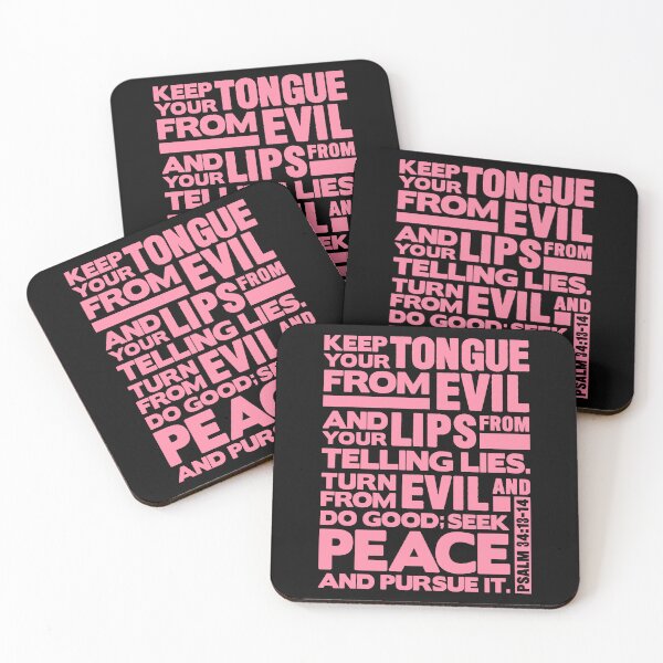 Item preview, Psalm 34:13-14 Keep Your Tongue From Evil designed and sold by plushism.