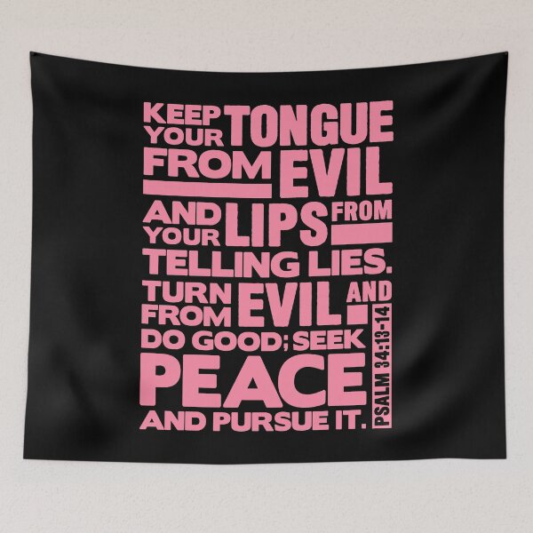 Item preview, Psalm 34:13-14 Keep Your Tongue From Evil designed and sold by plushism.