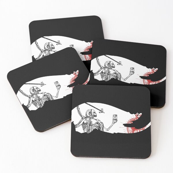 Item preview, Ink Blot Blackbeard Pirate Flag Reimagined White Background designed and sold by Freihalt.