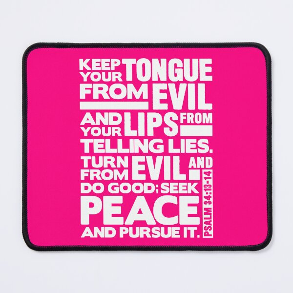 Item preview, Psalm 34:13-14 Keep Your Tongue From Evil designed and sold by plushism.