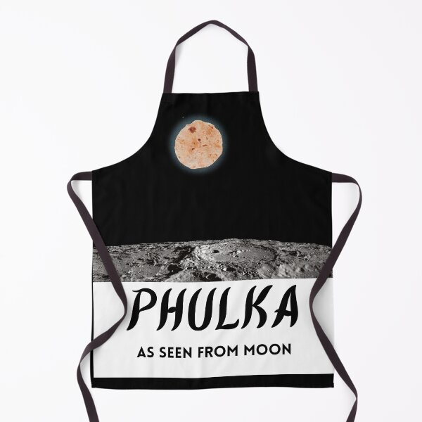 Item preview, Phulka As Seen From Moon 1 (in black) | Funny Desi designed and sold by CosmicStory.