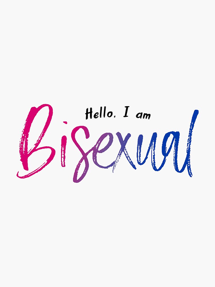 Hello I Am Bisexual Lqbtq Pride Sticker By Fifinicole22 Redbubble