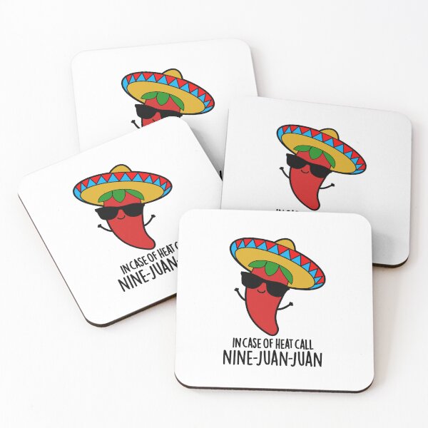 Item preview, In Case Of Heat Call Nine Juan Juan Funny Mexican Chili Puns  designed and sold by punnybone.