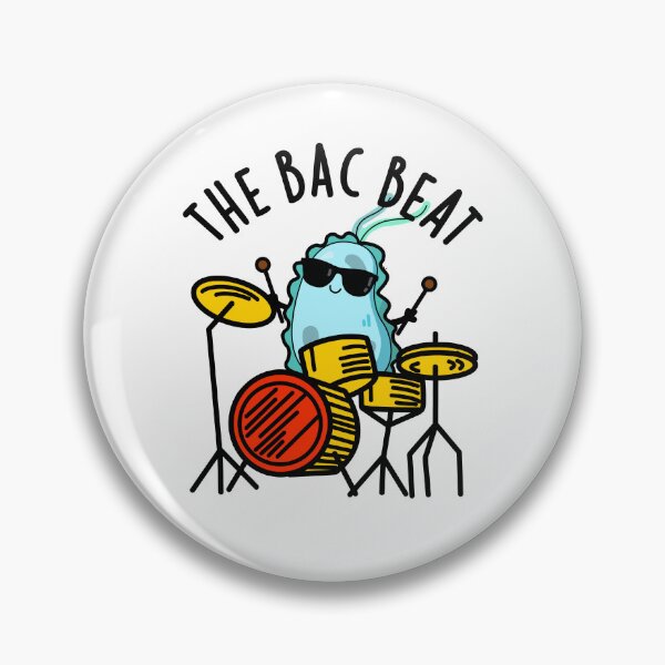 Item preview, The Bac Beat Drummer Funny Bacteria Puns  designed and sold by punnybone.