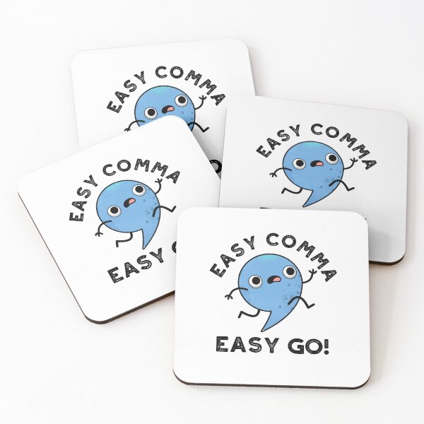 Item preview, Easy Comma Easy Go Funny Punctuation Puns  designed and sold by punnybone.