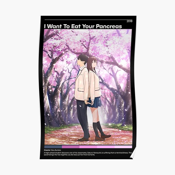 I Want to Eat Your Pancreas Anime Poster Poster Yoru Sumino Wall art Movie Manga Poster Art Movie Home Decor