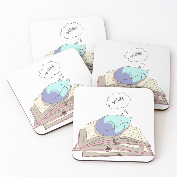 Item preview, Cat sleeping on books designed and sold by Mayarart.