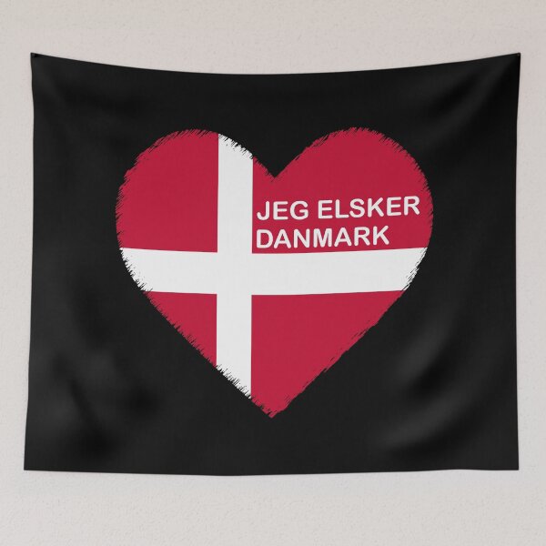 Item preview, I love Denmark design for stickers and t-shirts designed and sold by Breier.