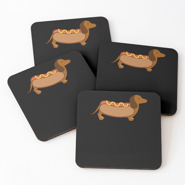 Aperçu de l'œuvre Hot-dog Weiner chien Sticker créée et vendue par ShapoRoger.