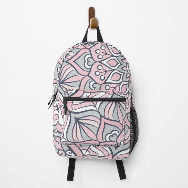 Item preview, Colorful Pink Gray Mandala Flower Pattern designed and sold by Vic Torys ☆.