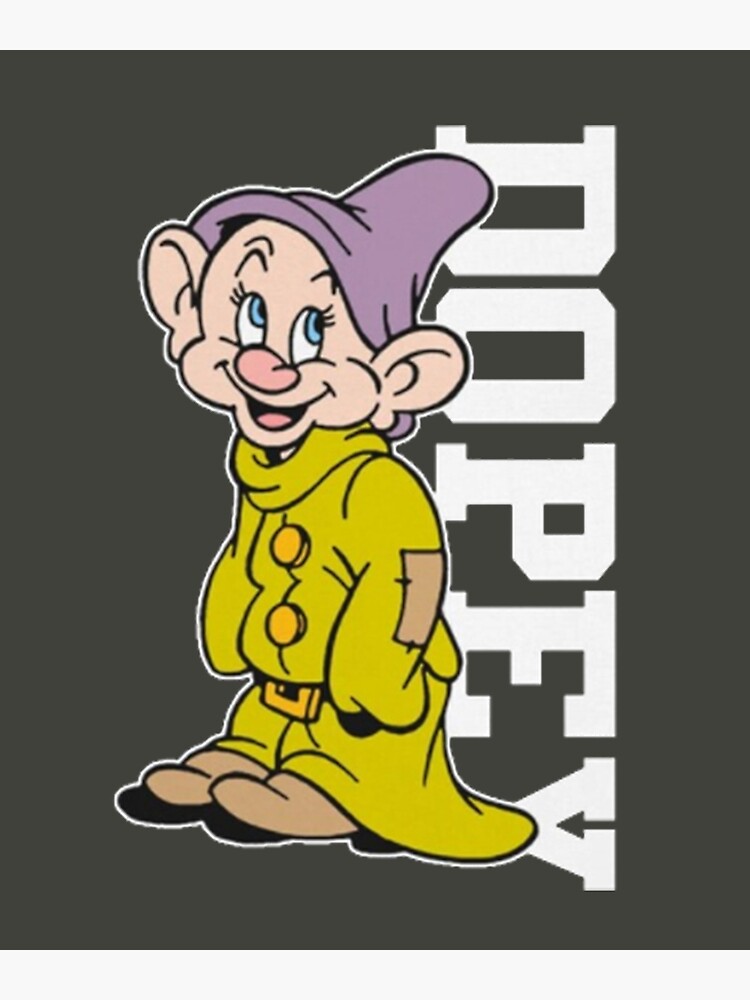 Dopey Dwarf Cute Face Im Dopey Poster For Sale By Juliozava Redbubble 