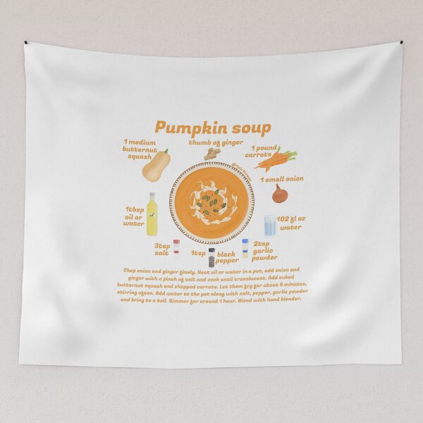 Item preview, Pumpkin Soup Recipe designed and sold by onepiconetreat.
