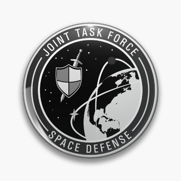 Item preview, Joint Task Force–Space Defense shield - black and white designed and sold by trendistudio.