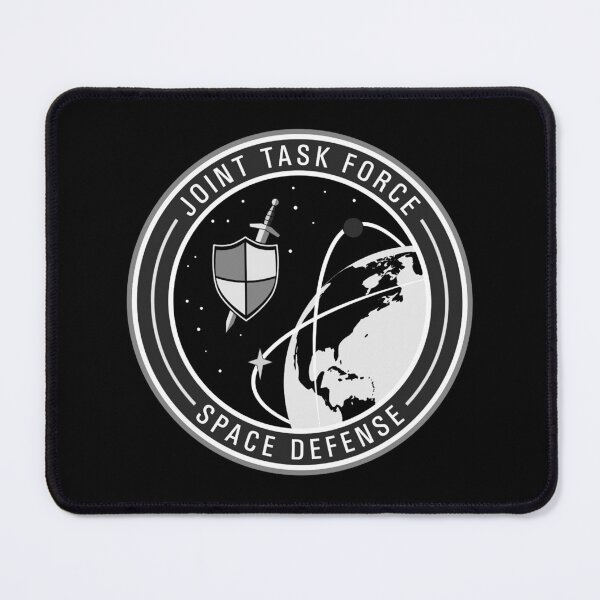 Item preview, Joint Task Force–Space Defense shield - black and white designed and sold by trendistudio.