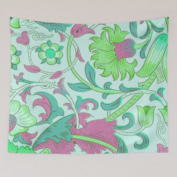 Item preview, Green Magenta Teal Lodden Pattern by William Morris designed and sold by fowons.