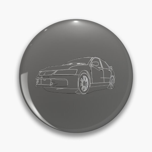 Item preview, white Mitsubishi EVO Rallyart JDM Drift tokyo petrol head japan nippon car badge designed and sold by angelpardo.