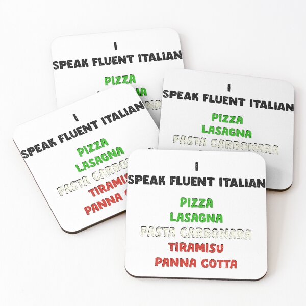 Item preview, funny I speak fluent italian food italian flag colors designed and sold by tita74.