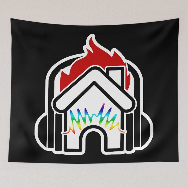 Item preview, DEEP HOUSE ON FIRE LOGO black - DJ - PRODUCER designed and sold by KoolDsignsMUSIC.