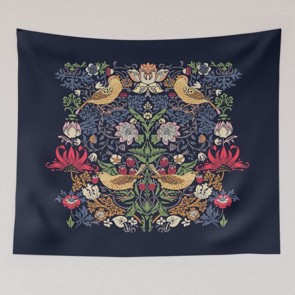 Item preview, Strawberry thief designed and sold by CatsAndDots.