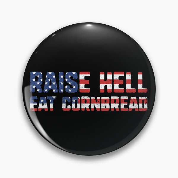 Item preview, Raise Hell Eat Cornbread Redneck Southern USA Flag Cornbread Gear designed and sold by DynamicDesign.