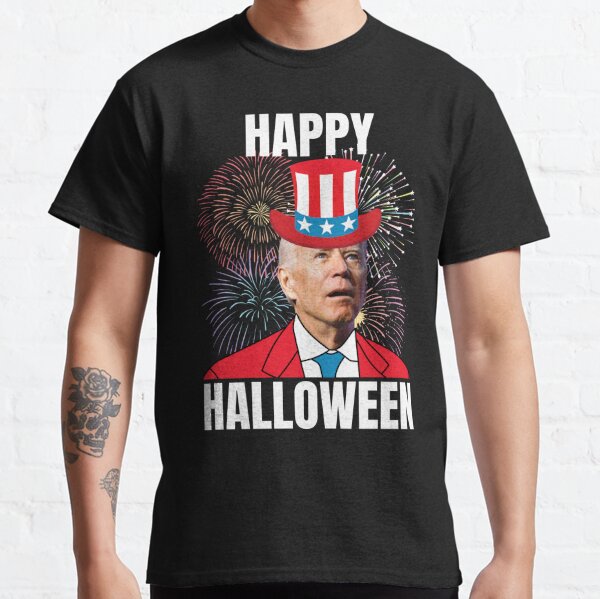 Funny Confused Joe Biden Happy Halloween 4th Of July, Funny 4th Fourth Of July 2022 Gift For Republican Men And Women Classic T-Shirt