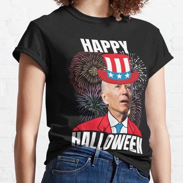 Funny Confused Joe Biden Happy Halloween 4th Of July, Funny 4th Fourth Of July 2022 Gift For Republican Men And Women Classic T-Shirt