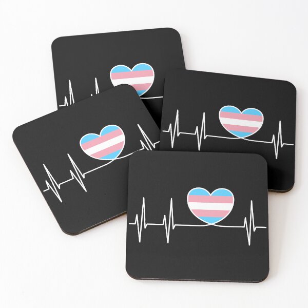 Item preview, LGBTQ Protect Trans Kids Transgender Pride Flag Heartbeat designed and sold by sundae-artisan.