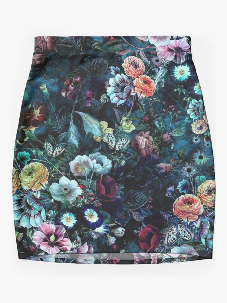 Thumbnail 3 of 4, Mini Skirt, Night Garden designed and sold by RIZA PEKER.