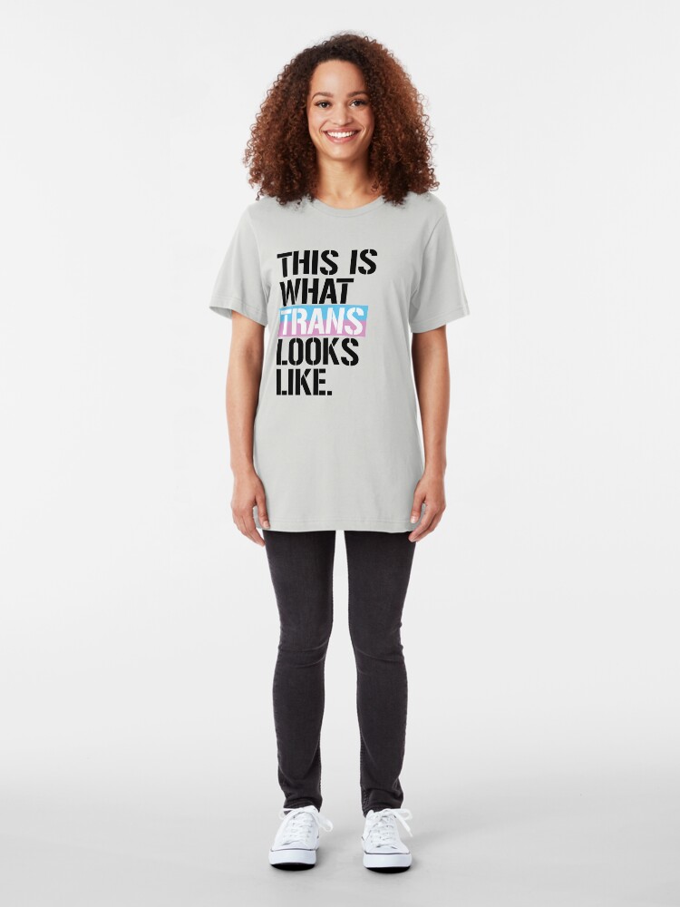 Alternate view of This is what Trans looks like Slim Fit T-Shirt