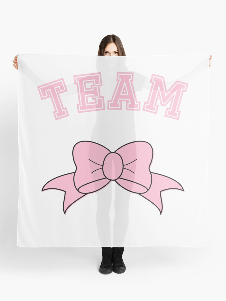 Team Bow Pink Girl Mom Baby Shower Gender Reveal Party Cute Funny