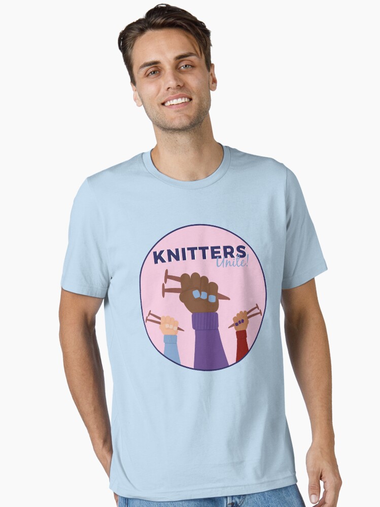 Thumbnail 1 of 7, Essential T-Shirt, Knitters Unite designed and sold by thisgalknows.