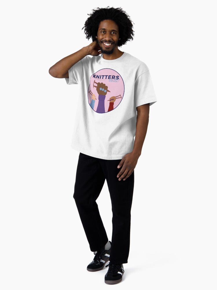 Thumbnail 4 of 7, Oversized T-Shirt, Knitters Unite designed and sold by thisgalknows.