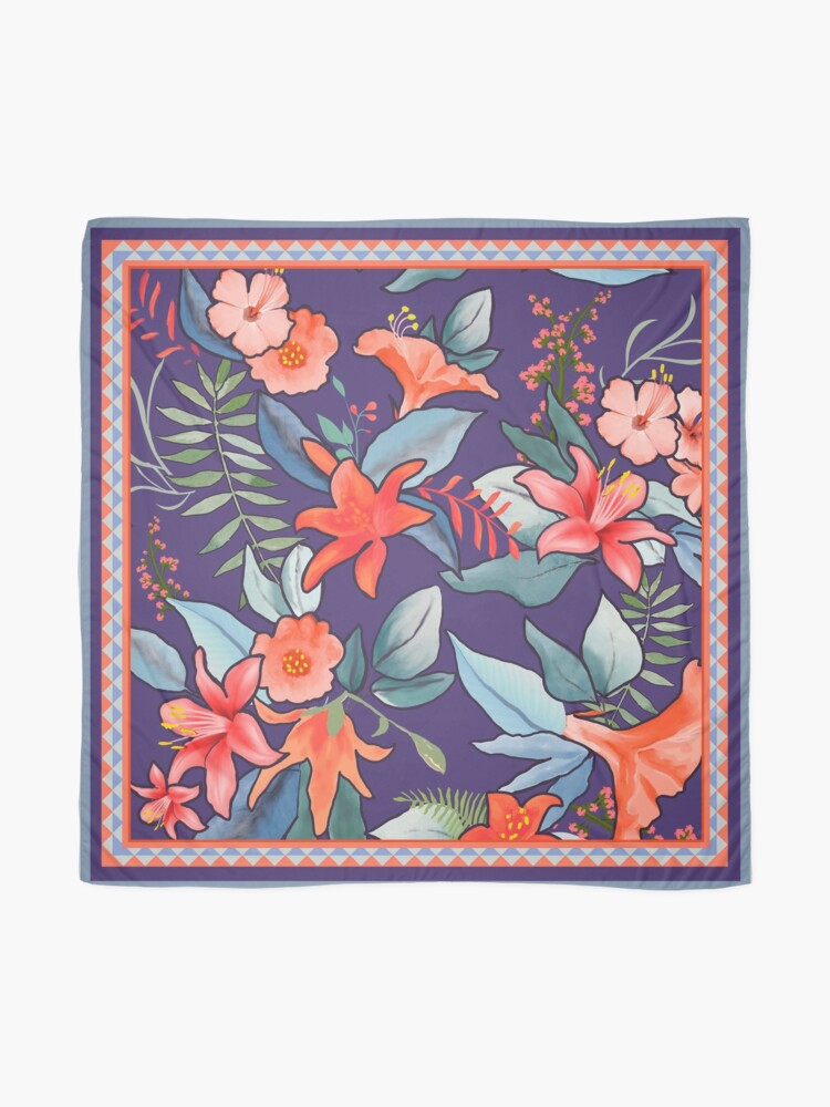 Vista alternativa de Pañuelo Flores tropicales