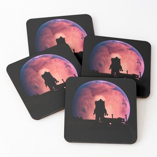 Item preview, Pink earth with astronaut silhouette designed and sold by Body-and-nature.