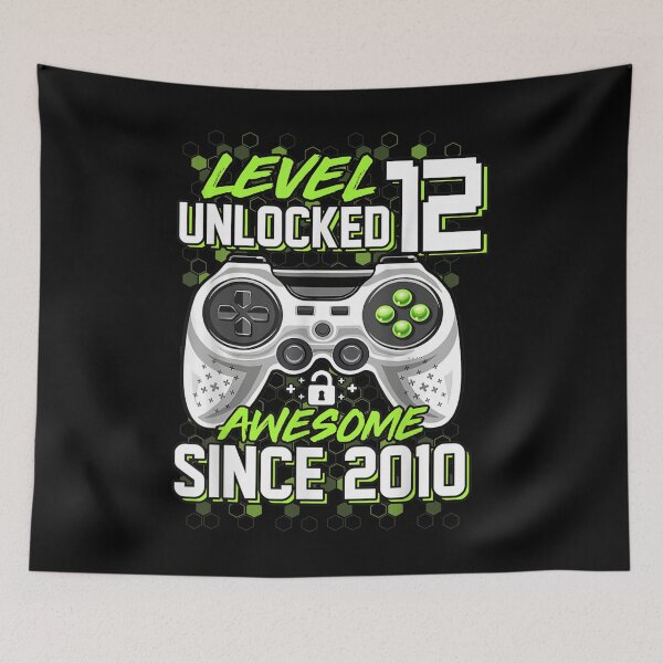 Item preview, 12 Year Old Boy Level 12 Unlocked Awesome 2010 12th Birthday  designed and sold by jeanniec55.