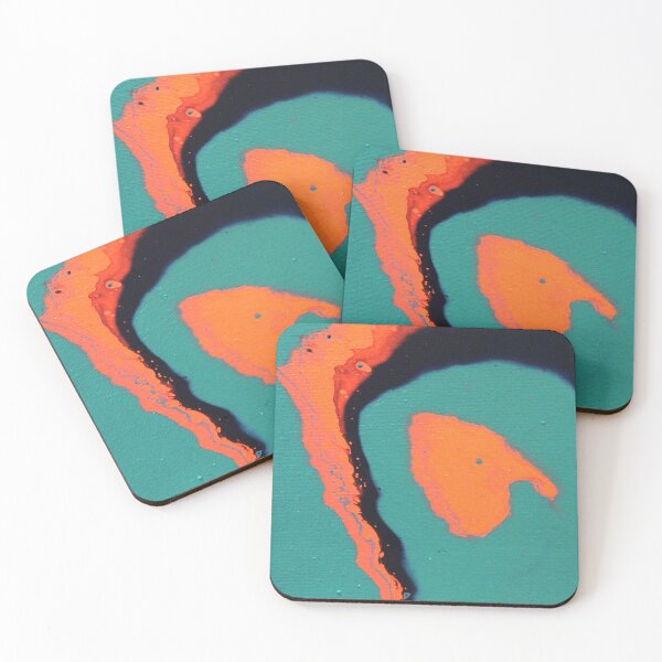 Item preview, Bright Orange Marble Abstract Art	 designed and sold by LusDigiArt.