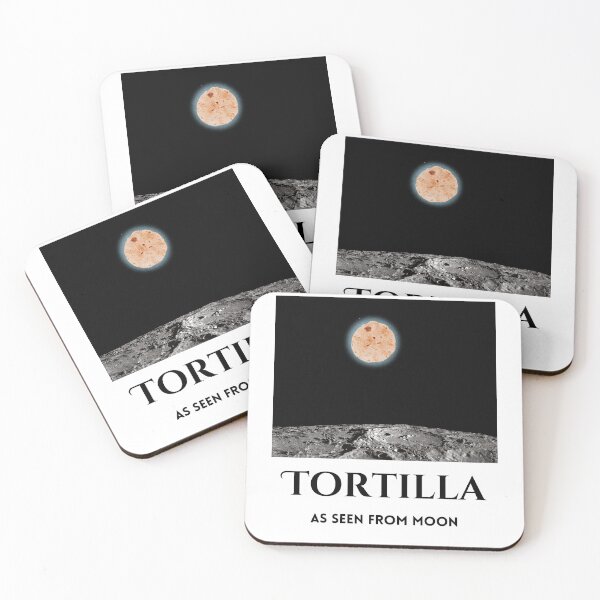 Aperçu de l'œuvre Tortilla vue de la lune 1 | Tortilla drôle créée et vendue par CosmicStory.