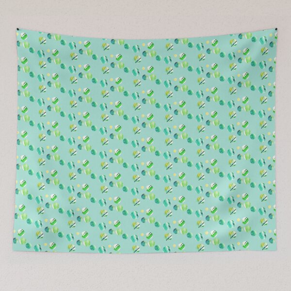 Item preview, watercolor green aesthetic circle | painted green circle pattern designed and sold by lausn.