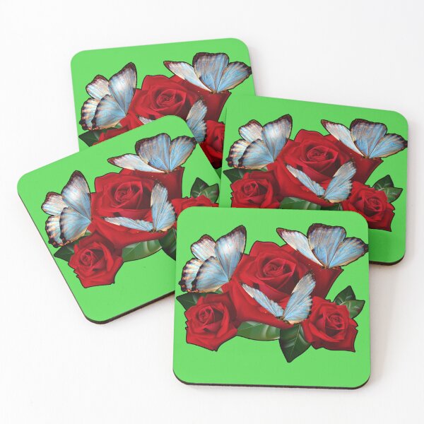 Item preview, Red Roses and Blue Butterflies - Color 06  designed and sold by SumarUp.