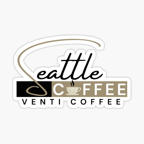 "Seattle Coffee Venti Coffee" Sticker by Minda2021 Redbubble