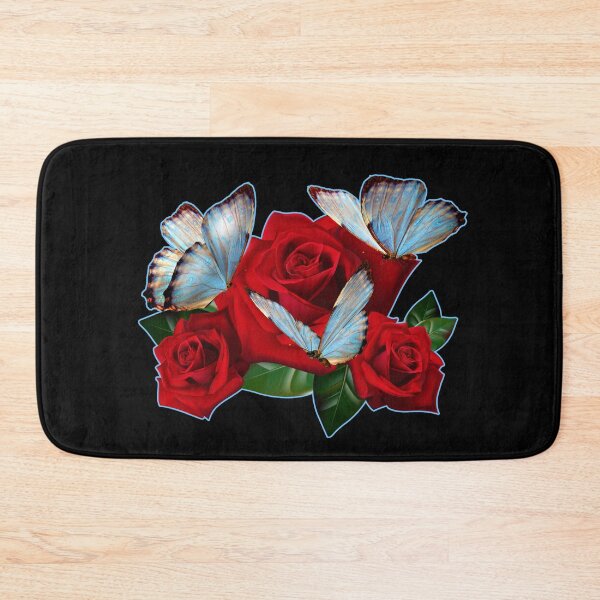 Item preview, Red Roses and Blue Butterflies - Color 07 - Blue Contour  designed and sold by SumarUp.