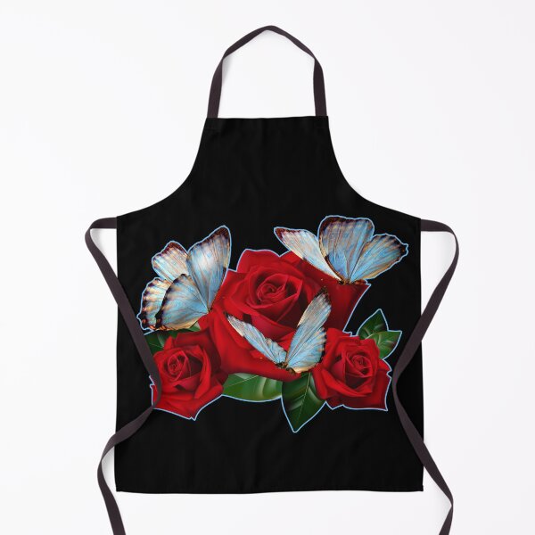 Item preview, Red Roses and Blue Butterflies - Color 07 - Blue Contour designed and sold by SumarUp.