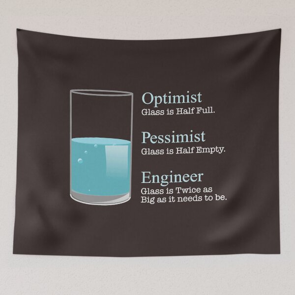 Item preview, Optimist Pessimist Engineer Funny Tee designed and sold by MilasKloser.