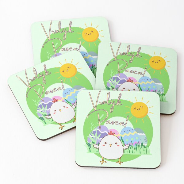 Item preview, Vrolijk Pasen Easter Eggs - Happy Easter - Dutch language Easter greeting designed and sold by T-shirtJohny.