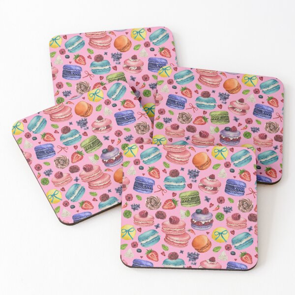 Item preview, Colorful Macarons with berries -pink designed and sold by janeferwong.