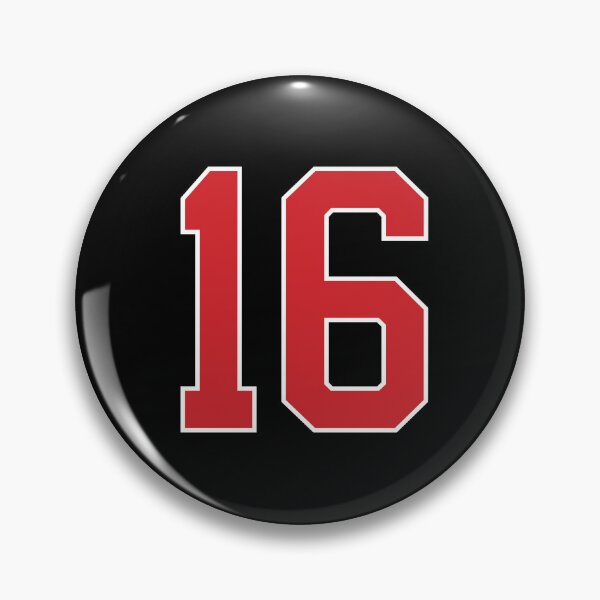 Item preview, Sports Number 16, red black color lucky sport sixteen designed and sold by ArtIsParty.