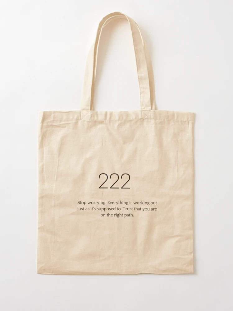 222 Angel Number Tote Bag ∙ Trendy Handmade Custom Jewelry & Accessories –  Thirteen by Lyndsey LLC