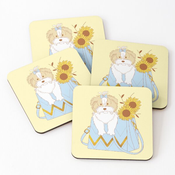 Item preview, Shih Tzu and Sunflowers designed and sold by Wlaurence.