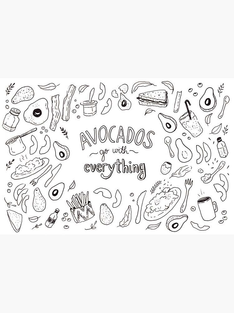 Avocados go with everything - Illustrated Pattern by mirunasfia
